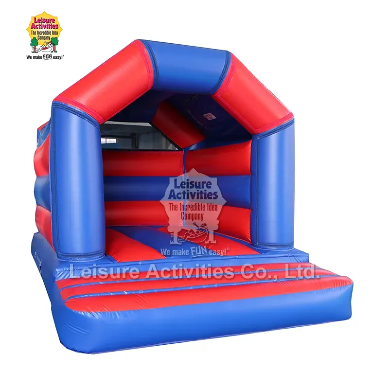 Mini Inflatable Bouncy Castle Bingkai Merah Biru Dengan Bumbung