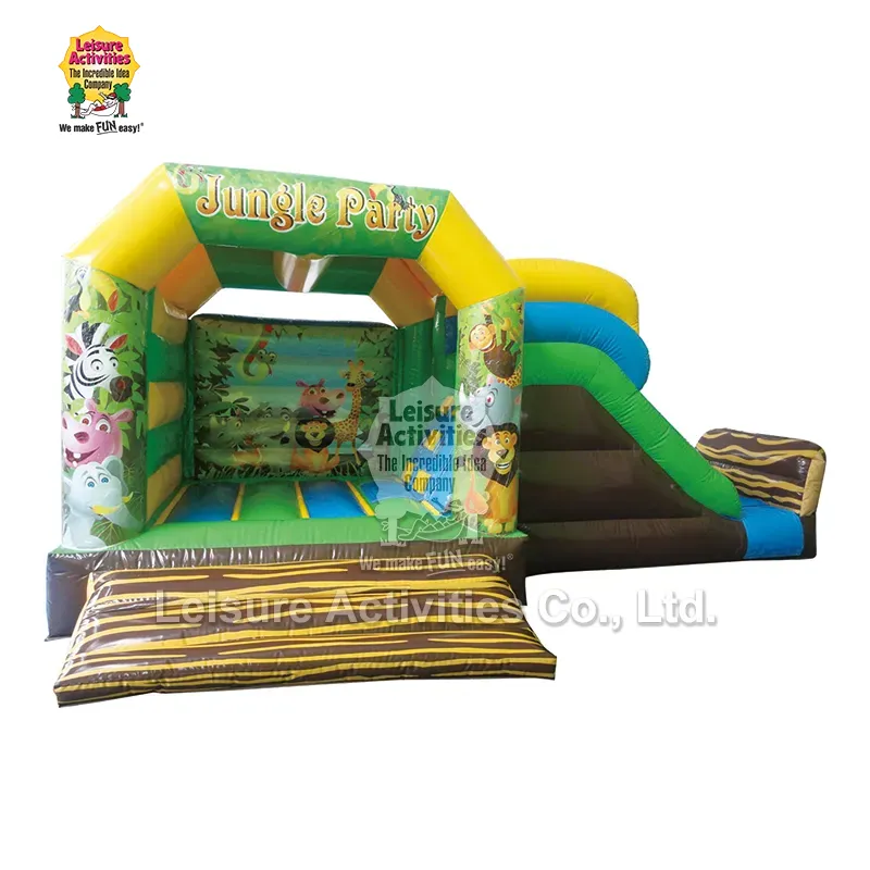 Pesta Hutan Istana Bouncy Berbilang Main Kembung Kecil dengan Slaid